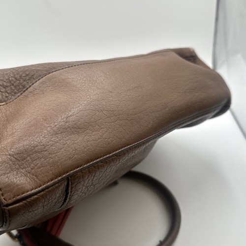 Coach Bag Brown Leather Legacy Tote Tassel Classic Satchel Minimal Double Handle - Picture 9 of 13