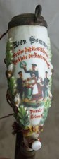 alte Porzellan Pfeife Reservistenpfeife #12 M&uuml;lhausen 1892-1894