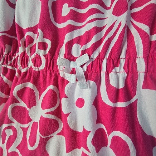 Gymboree Girls Pink Tropical Floral Dress Size 10 Flutter Sleeve Summer Vacation - Picture 4 of 6