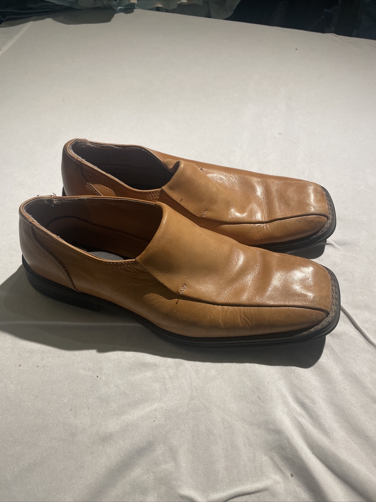 SAOLA SCARPE MARRONI da uomo in pelle scarpe casual slip on taglia 10 5 made in Italy