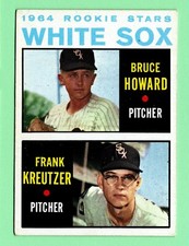1964 Topps #107 White Sox 1964 Rookie Stars B. Howard & F. Kreutzer VG *gnat*