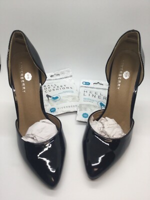 Riverberry Women's Nora Pointed Toe Slip On D'Orsay Pump Heels