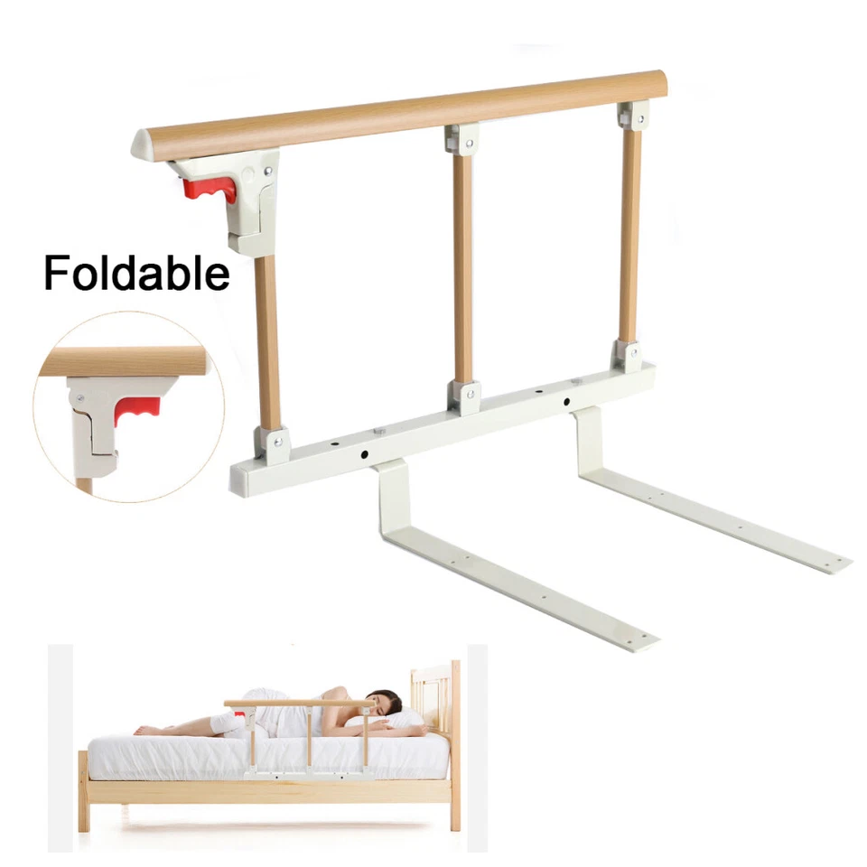 Rieles de cama plegables asistencia manija de seguridad barandilla de cama ancianos personas mayores riel de protección EE. UU. Foto 4 de 4
