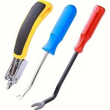 3pcs Stainless Steel Upholstery Staple Remover Set - Durable Tack Lifter  Nail