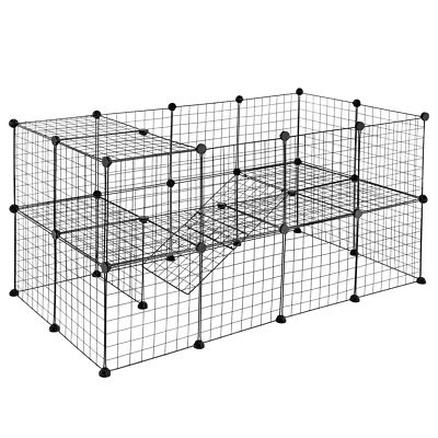 SEGAWE Pet Playpen Cage Two-Storey Bunny Fence Hamster Safe for Squirrel Guinea Pigs