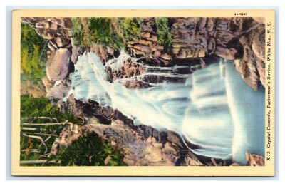 White Mountains, NH Postcard- CRYSTAL CASCADE TUCKERMANS RAVINE White Mountains