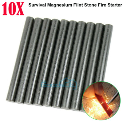 Details about &nbsp;5pcs Ferrocerium Bare Rod Flint Fire Starter Mischmetal camping 8 x 80mm