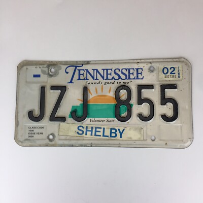 Expired Tennessee License Plate SUN SOUNDS GOOD TO ME JZJ 855 2002 Collectible