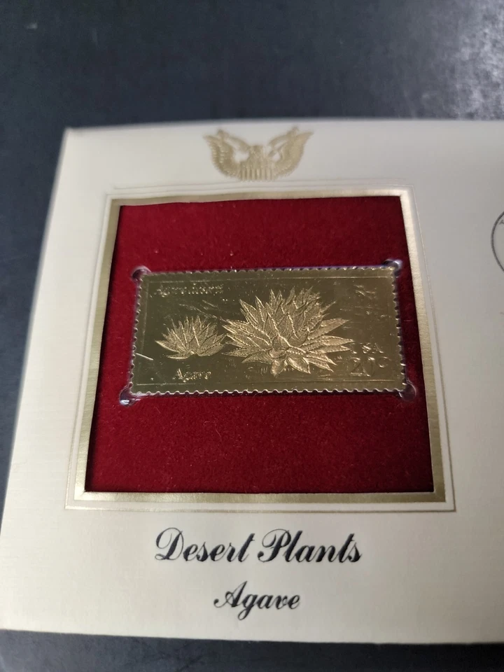 USA Stamp Desert Plants Agave Cactus Gold 1st Day Issue - Image 3 of 4