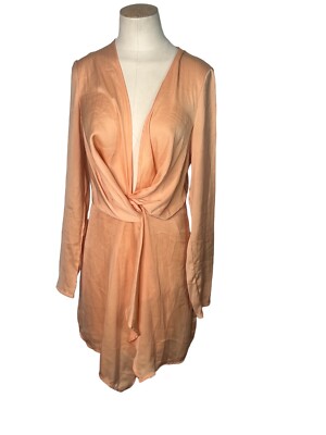missguided brown satin dress Brown satin dress , new, has not been worn before