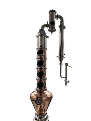 6'' Copper Still Reflux Column with Gin Basket