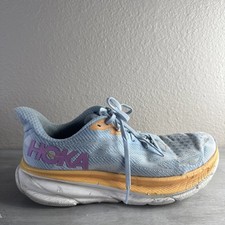 Hoka One One Womens Clifton 9 1127896 ABIW Blue Running Shoes Sneakers US 10B