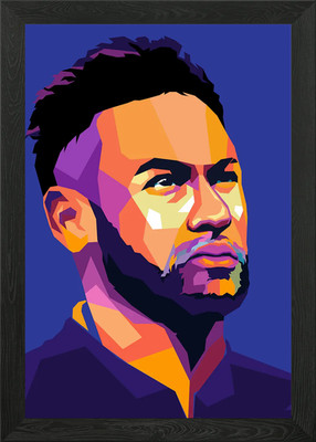 Neymar da Silva Santos Gerahmtes Wandbild Poster Leinwanddruck Bild