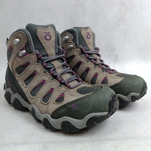 Botas de Senderismo Oboz Sawtooth II Mid Impermeables Mujer 8.5 Tostadas/Negro Usadas en Excelente Condición Trail