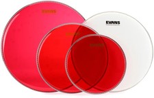 Evans Hydraulic Red 4-piece Tom Pack - 10/12/16 inch with Free 14 inch UV1
