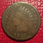 1885 INDIAN HEAD CENT SEMI KEY C-57 LOWER GRADE  FREE SHIPPING