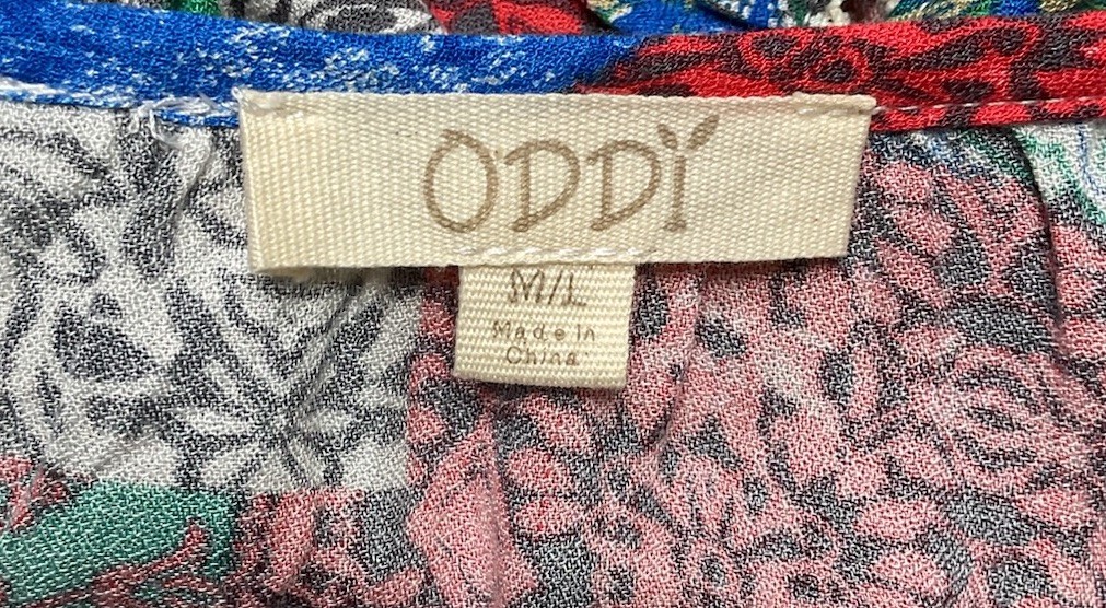 ODDY Blouse Women’s Size Medium  Patchwork Festiv… - image 6