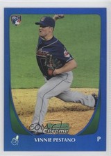 2011 Bowman Draft Chrome Blue Refractor 130/199 Vinnie Pestano #73 3n7