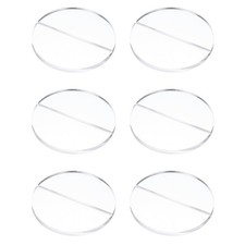 6Pcs Clear Acrylic Stand, 5.9" Round Card Holders with 1/8" Slot, 150 mm