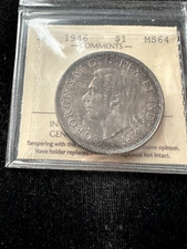 1946 ICCS Graded Canadian Silver Dollar **MS-64** # XUQ 478