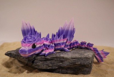Winged Baby Rose Dragon: 3D Printed Articulated Figure