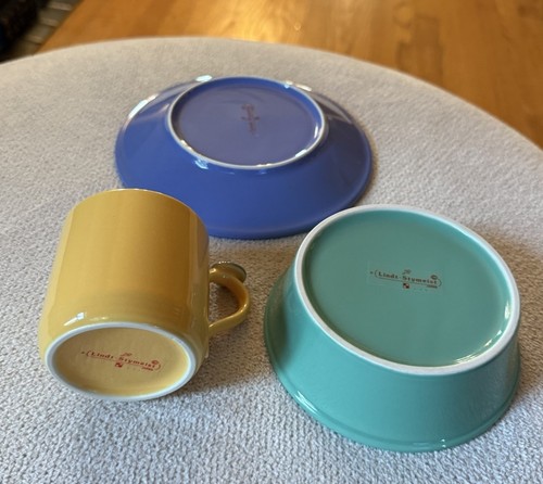 Lindt Stymeist Colorways Child Set of 3 Thumbprint Mug Plate & Bowl - Picture 5 of 8