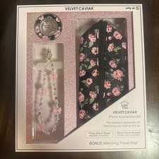 VELVET CAVIAR Phone Accessories Set - Pink Rose Floral