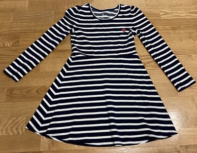 Girl's Gap Navy Striped Dress Size 8 EUC