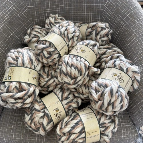 Yarn Bee Jumbolicious Yarn "Hickory Road” 12 Skeins Jumbo Weight 7 Total Yds 264 - product listing photo