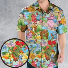 Archer Wood Plaid Robin Hood Hawaiian Shirt, button down unisex adults S-5XL