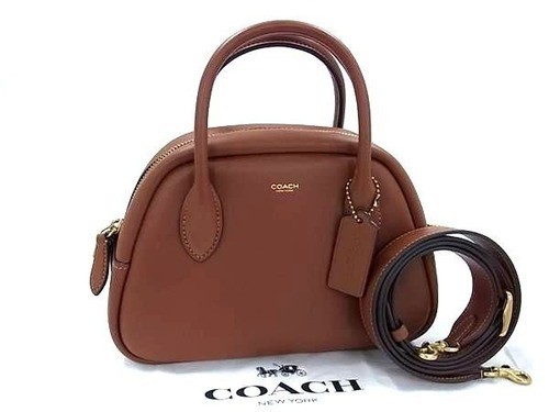 COACH CU863 Barlow Bowling Bag Saddle Outlet for sale online