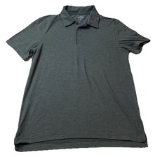 J.Crew Performance Polo Men's M Solid Charcoal Stretch Short Sleeve Shirt Preppy