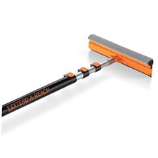 4-12 ft Window Washer Squeegee Kit with Extension Pole (20+ Foot Reach) 12 feet