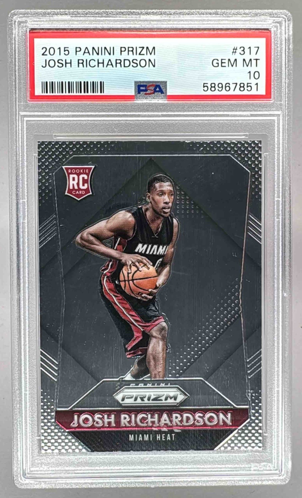 58967851 Josh Richardson 2015 Panini Prizm #317 Rookie RC PSA 10