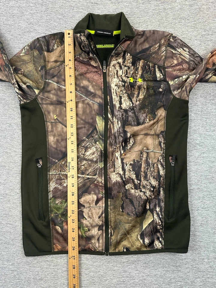 Under Armour Jacket Mens Small Fleece Camo Scent Control Mossy Oak Hunting - Image 4 of 4