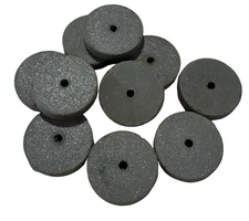 Cratex 1" x 1/4" x 1/16" Rubberized Abrasive Straight Wheel, Medium, 10 Pack