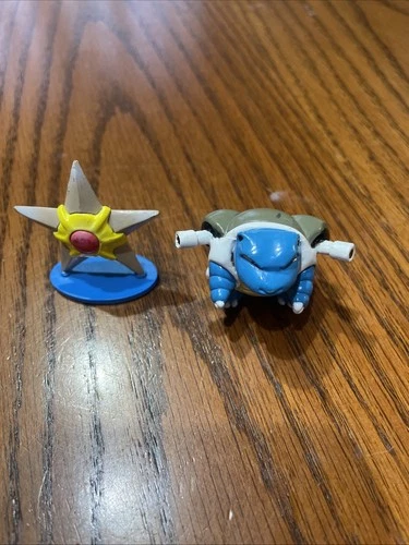 Pokémon Blastoiseand Staru Toy Figurines Set of 2 Tomy Nintendo Vintage