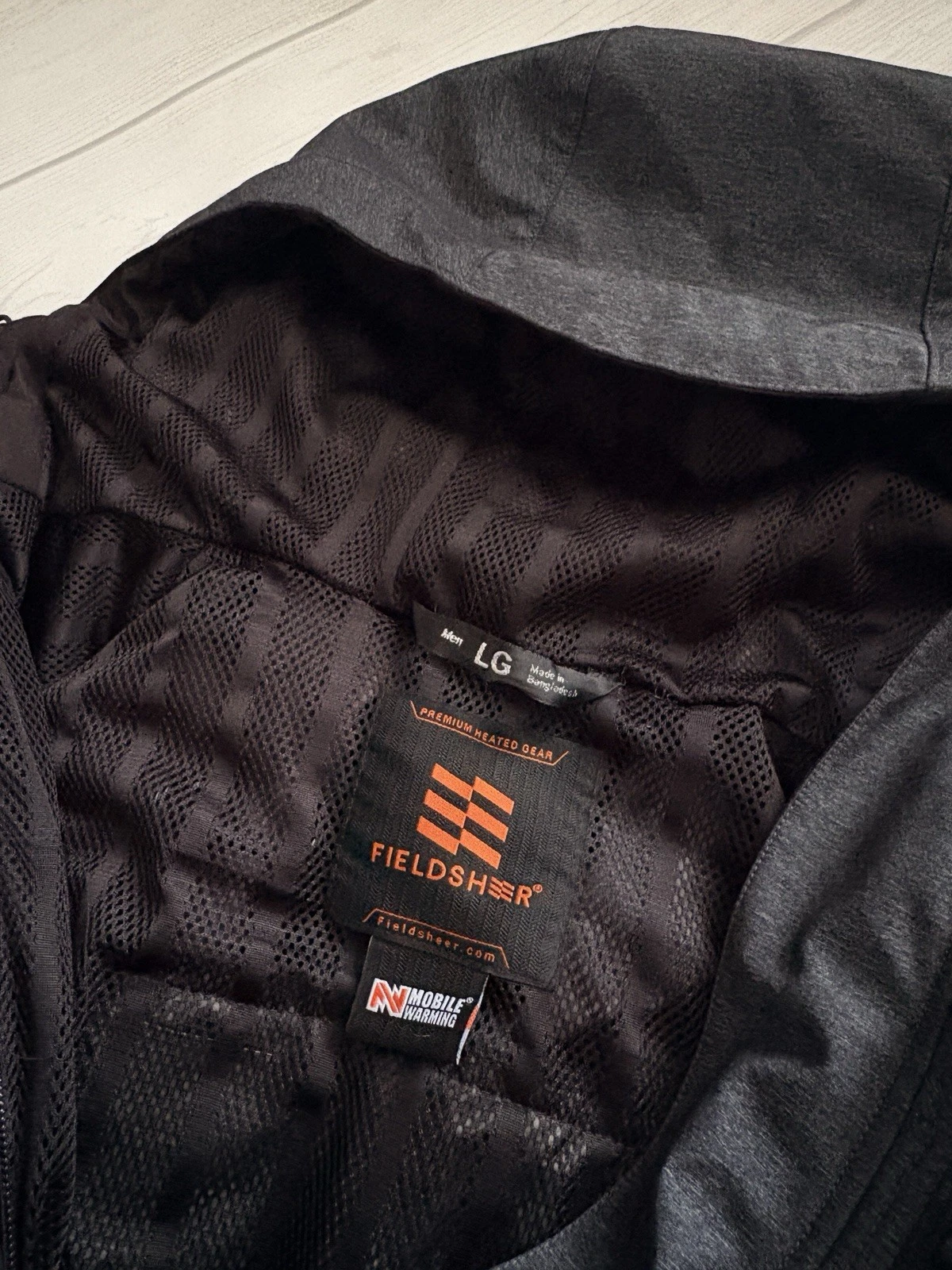 FIELDSHEER Men's Adventure Heather Grey Heated Jacket Large No Battery image 5