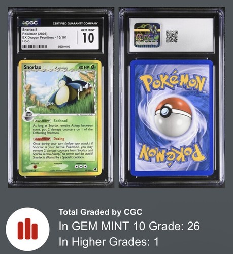 Snorlax δ graded CGC 10 for sale on eBay