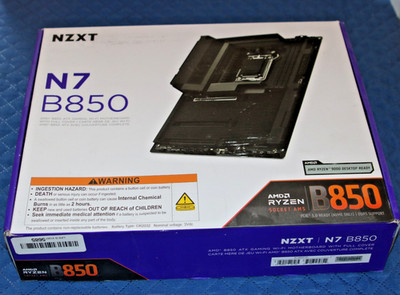 NZXT N7 B850 ATX Gaming Motherboard Black N7-B85XT-B1 #6675 - NEW - FAST SHIP!!