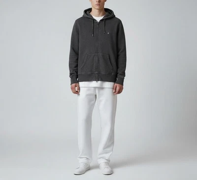 GANT Hoodie Homme Taille S Zip Avec Poches Gris Molleton Coton - Photo 1/4