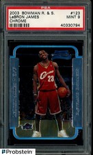2003-04 Bowman Chrome R & S #123 LeBron James Cavaliers RC Rookie PSA 9 MINT