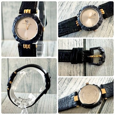 Rare Carrera y Carrera Caballo Watch Gray×Gold 2.4cm Quartz Verified Working