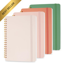 4 Pcs Small Spiral Notebook 5x7 Journal Notebook 50 Sheets Strap for Work School