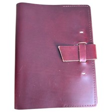 Rustico Leather Flap Writing Journal Portfolio Notebook Cover Burgundy NEW
