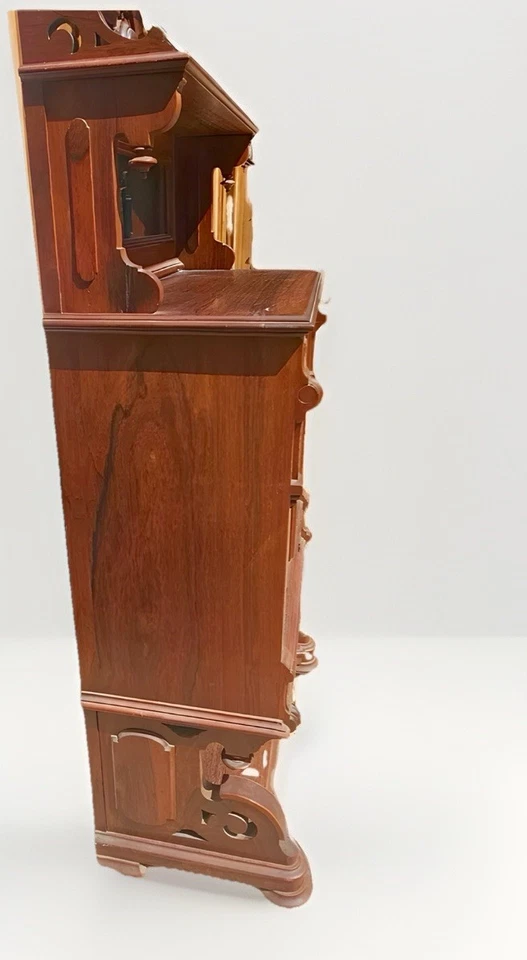 Antiguo gabinete de salón de partituras renacentista victoriano de nogal c1890 Foto 4 de 4