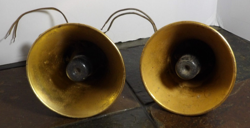 Pair Horn Speakers, Untested