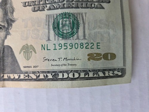 AUGUST 22, 1959 - 19590822 BIRTHDAY-ANNIVERSARY (TWENTY DOLLAR) NOTE - Picture 3 of 4