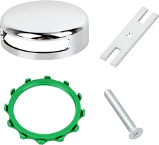 Chrome Plated Bathtub Overflow Drain Cover Kit,Snap-On Installation