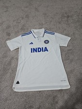 Adidas India Men's Cricket Jersey Shirt Size Large White